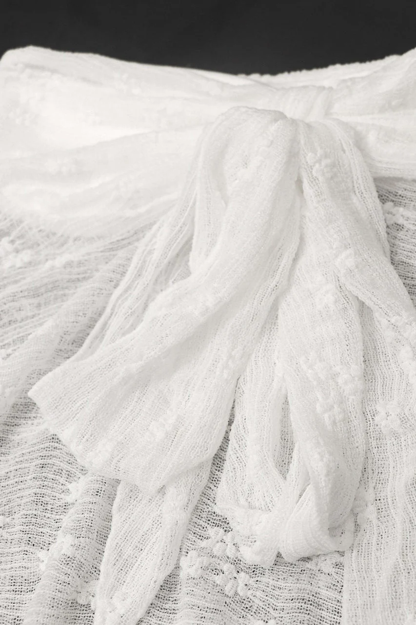 Elegant Lace Wrap Off Shoulder Blouse - Image 6