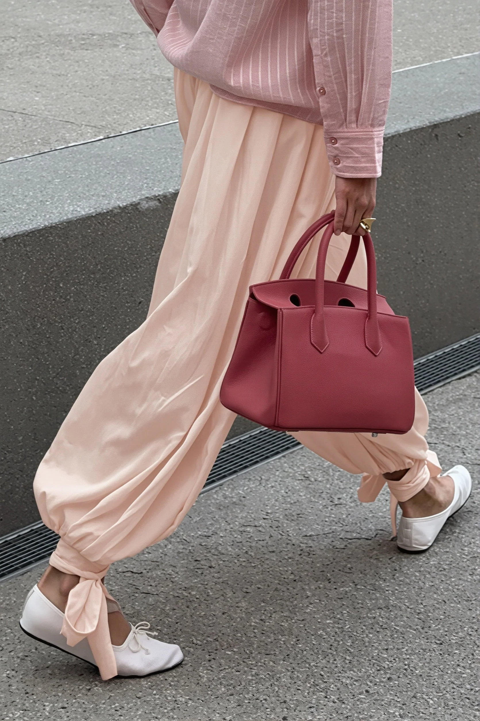 Elegant Loose Tie Harem Pants - Image 3