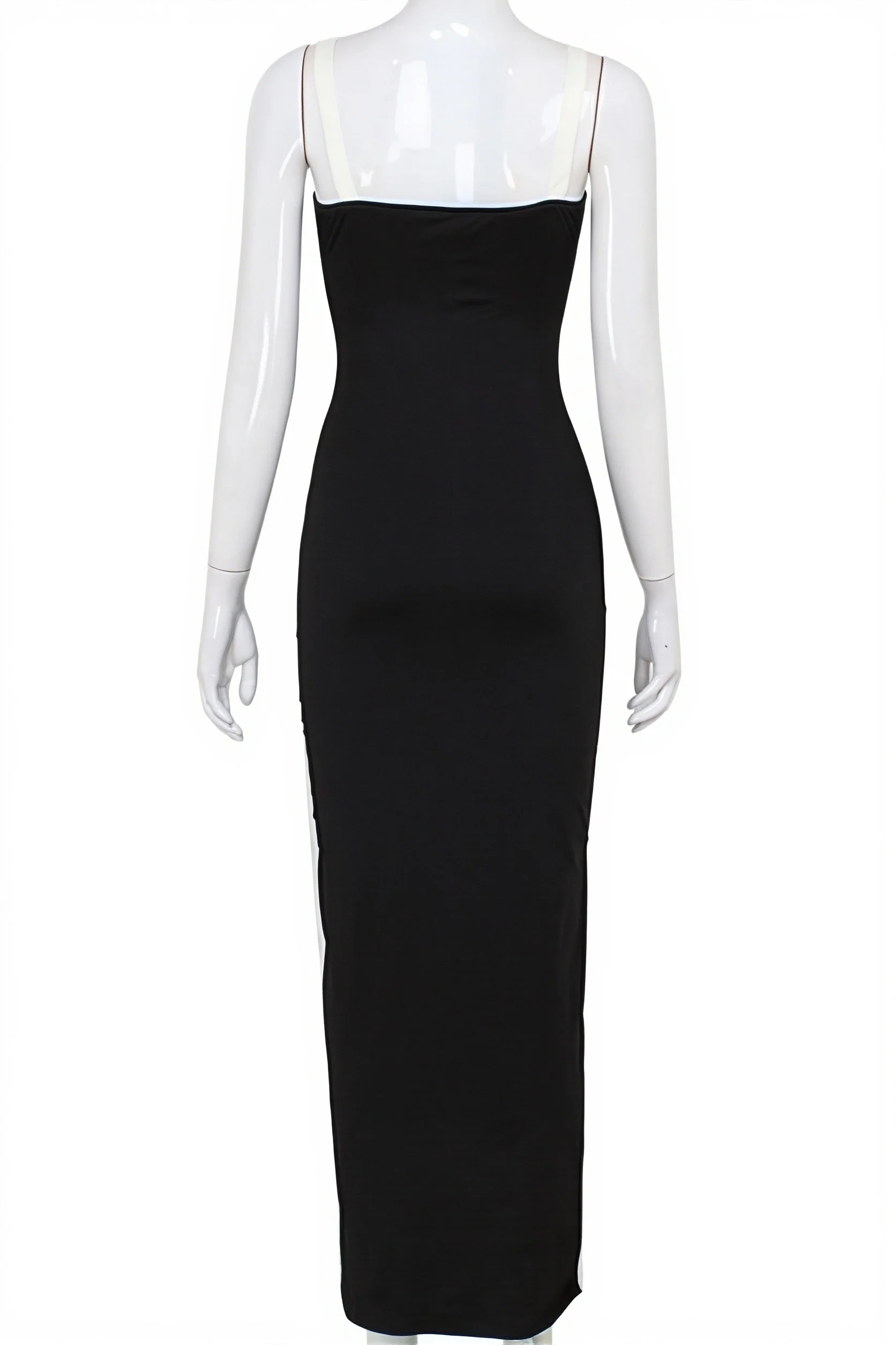 Elegant Patchwork Bow Solid Maxi Dress - Image 5