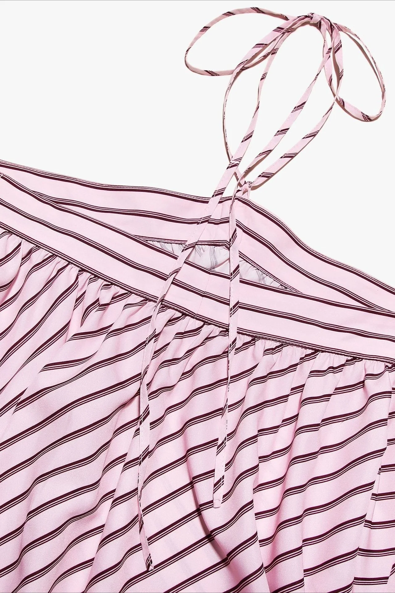 Elegant Striped Halter Mini Dress - Image 5