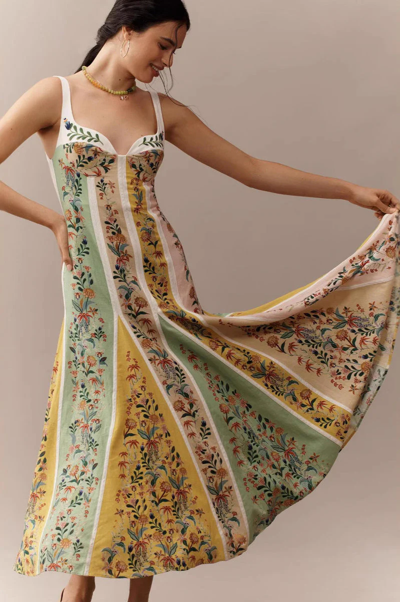 Halter Floral Printed Boho Dress