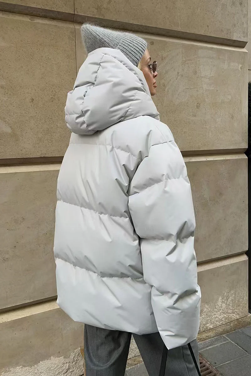 Heavy Duty Zipped Hooded Puffer Jacket - Image 3
