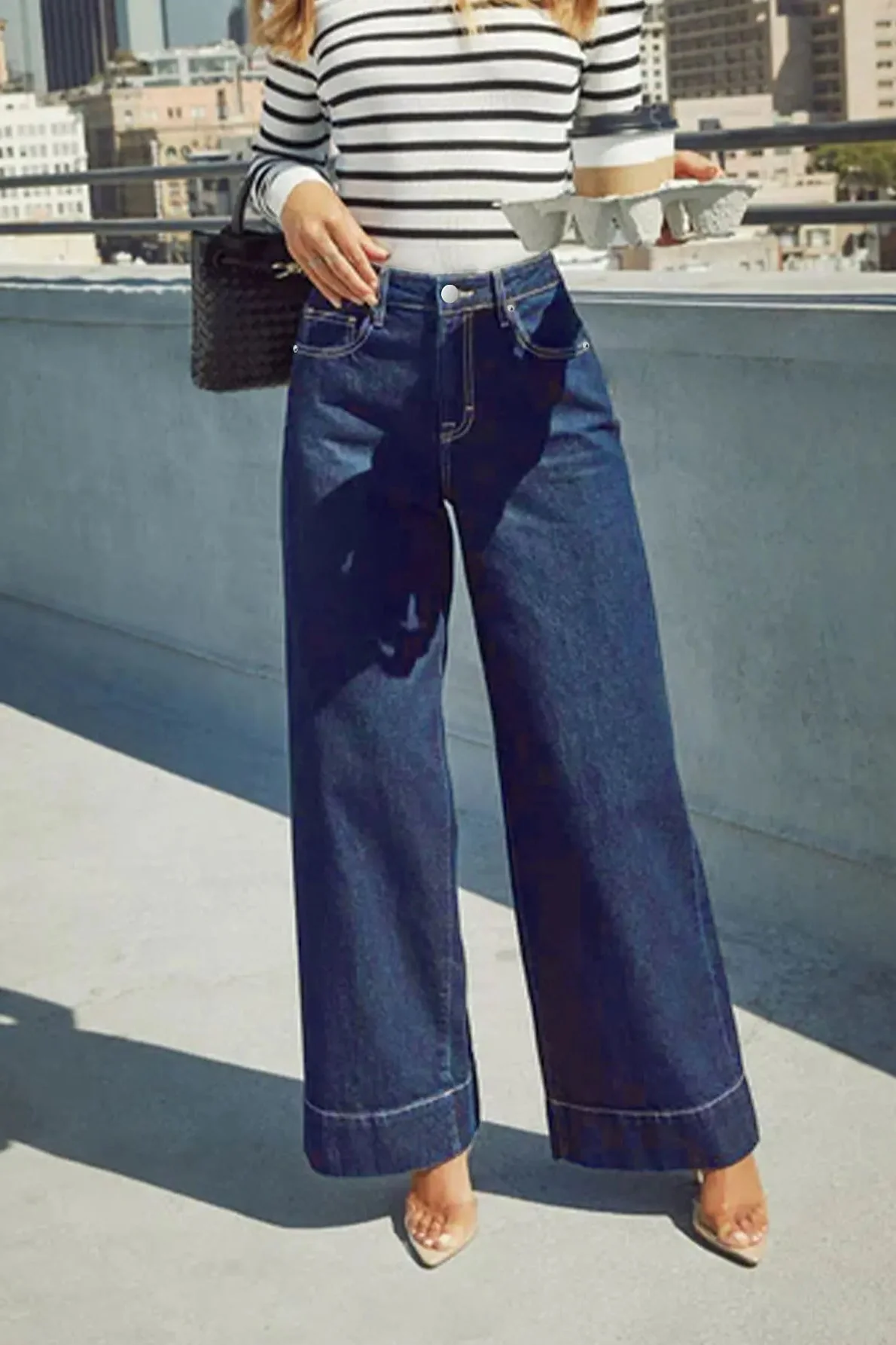 High Waist Wide Leg Jeans - Image 4