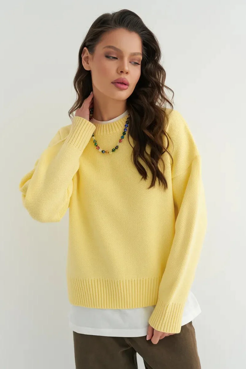 Loose Basic Knit Pullover Sweater - Image 20