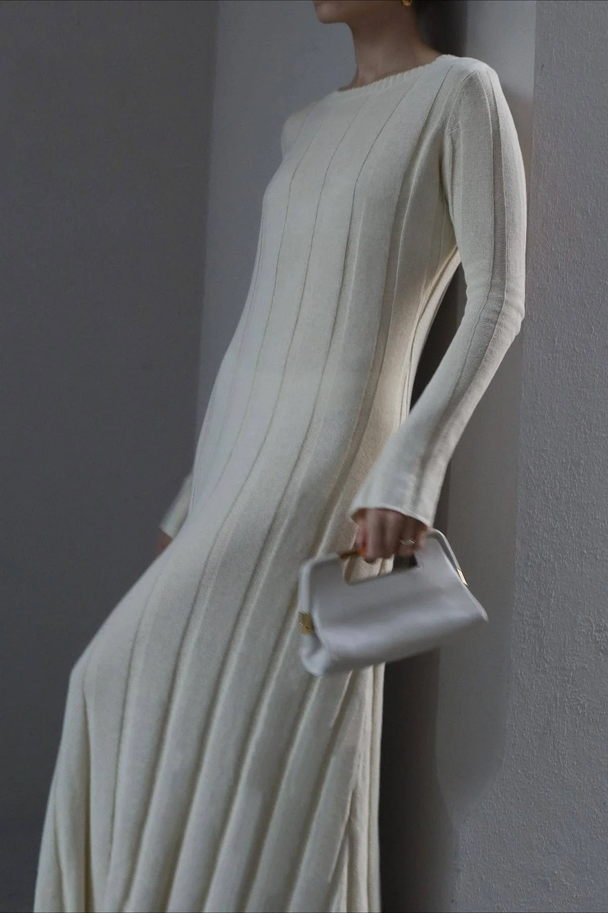 Solid A Line Maxi Sweater Dress
