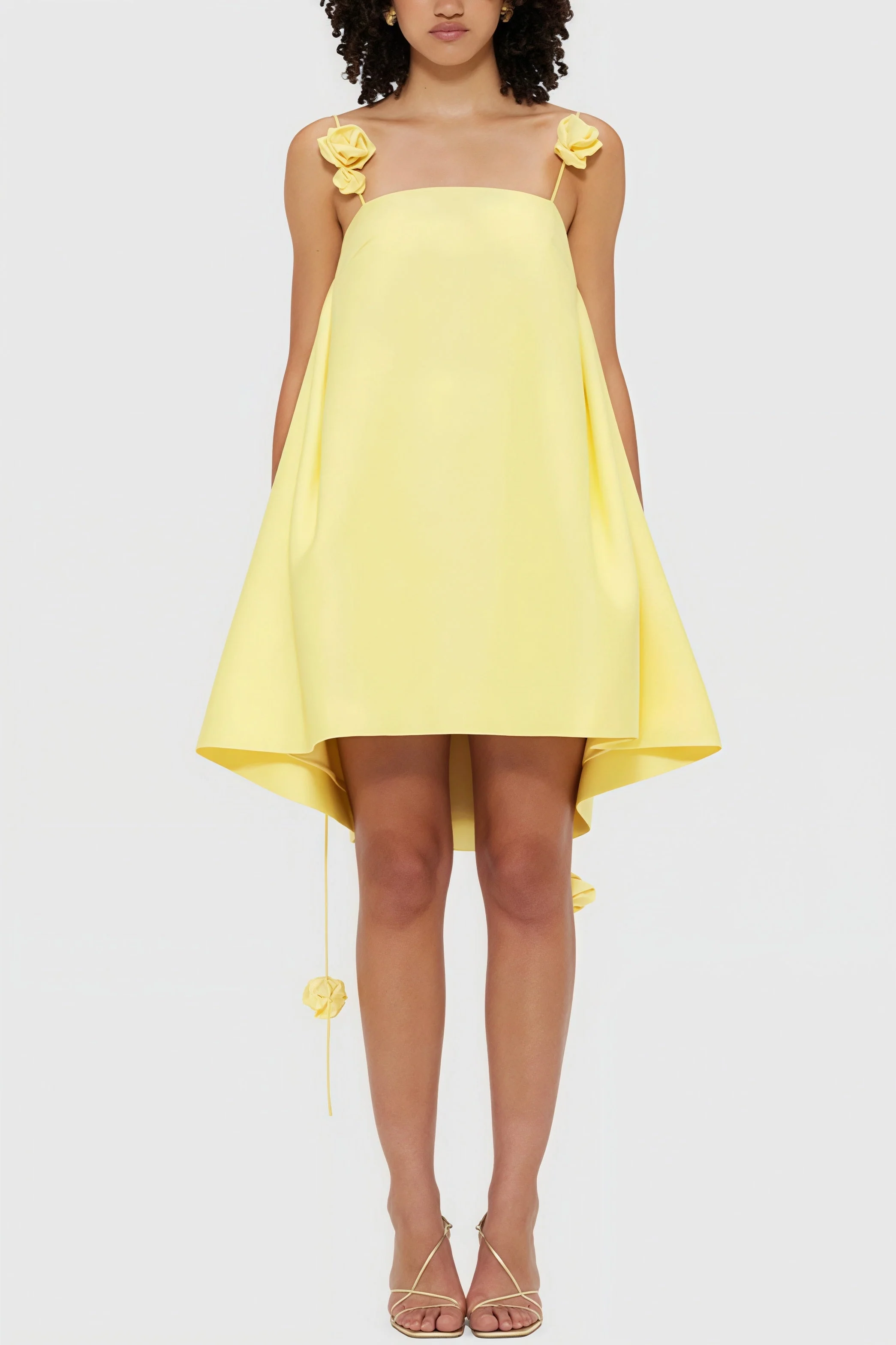 Floral Decor Loose Mini Dress - Image 3