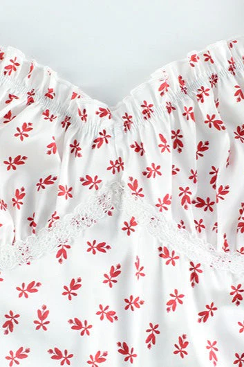 Floral Satin Elegant Lace Maxi Dress - Image 4