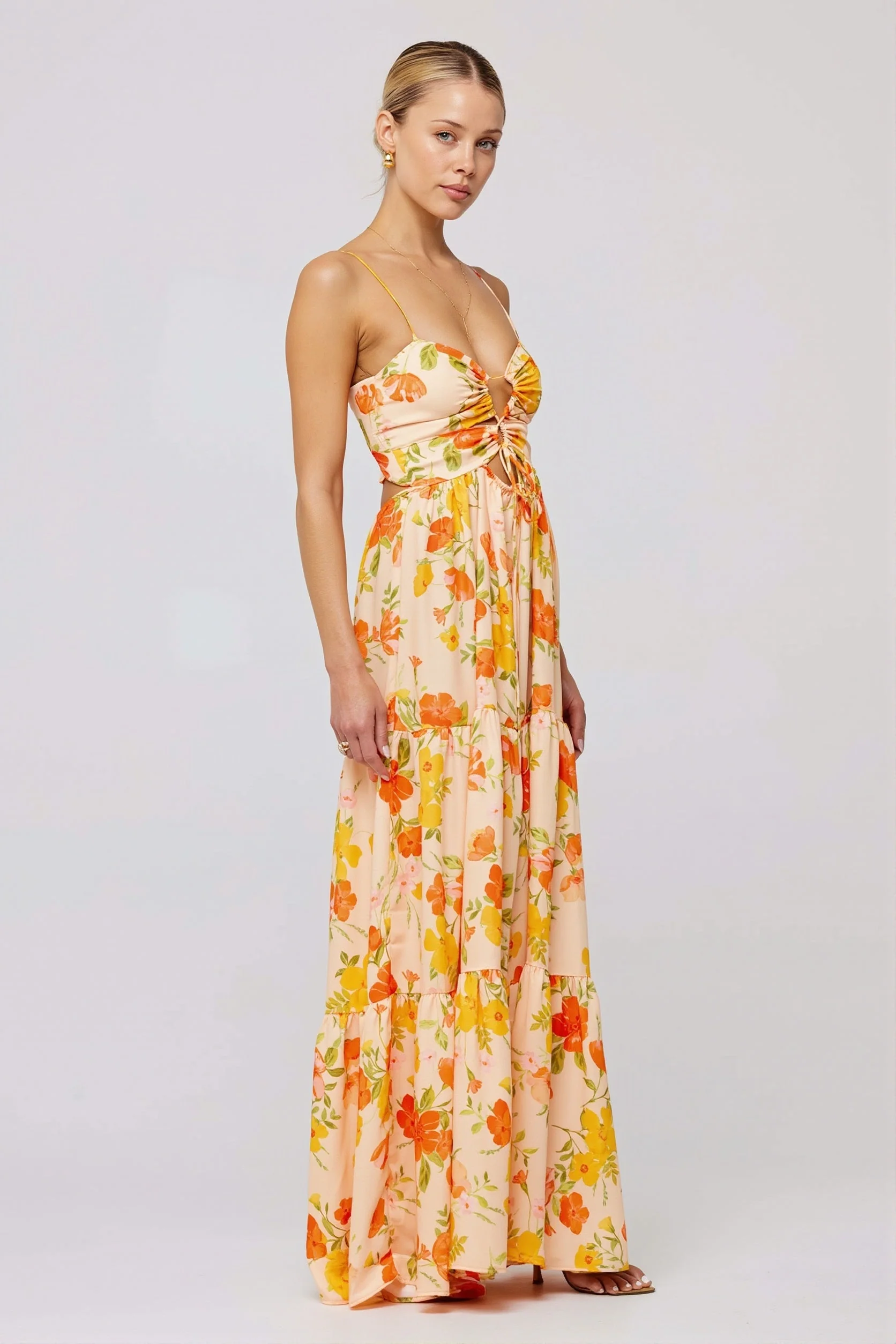 Floral Splice Swing Cami Maxi Dress - Image 2