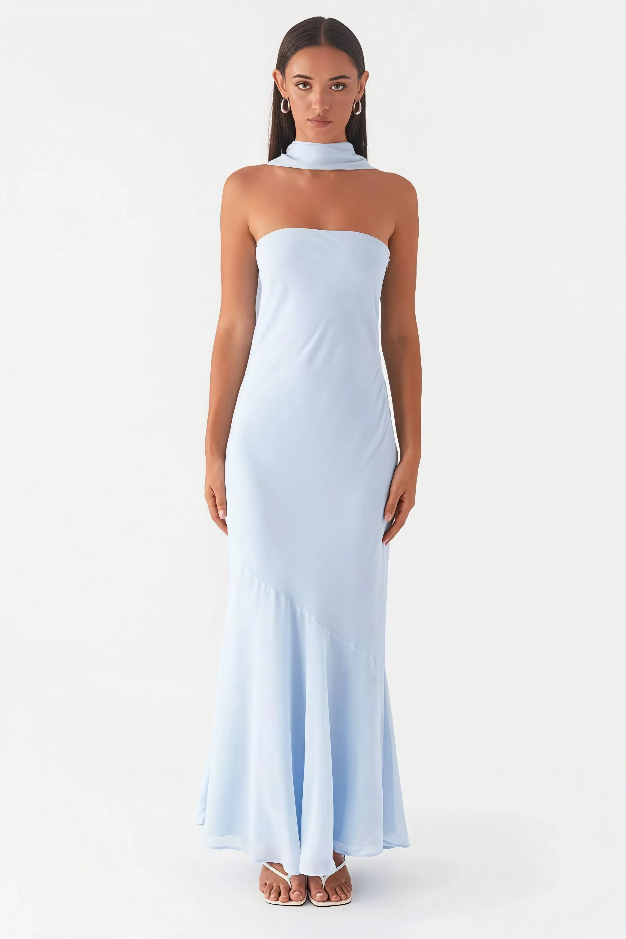 Floral Tie Fishtail Vacation Maxi Dress - Image 7