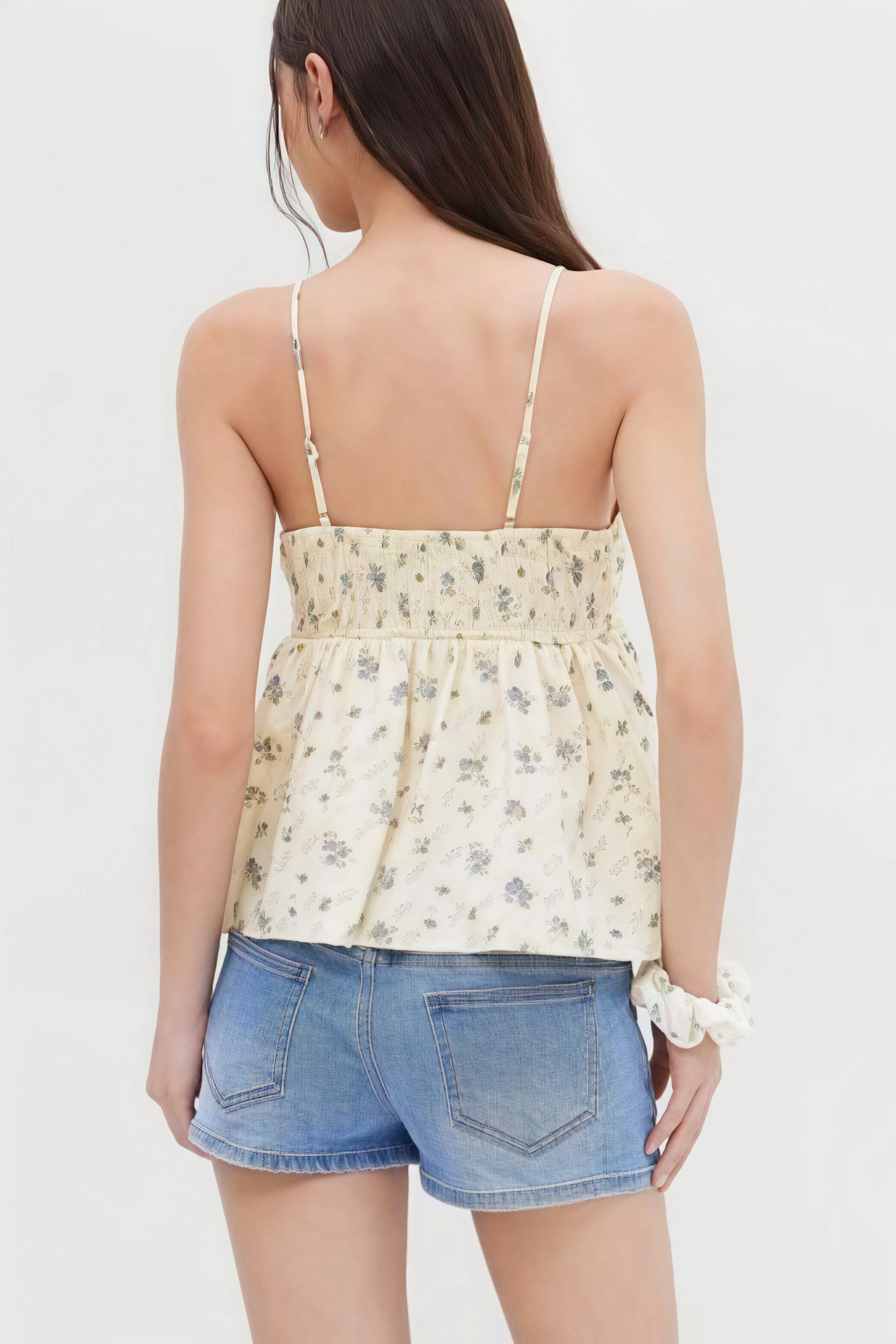 Floral Wide Strap Tie Chic Cami Top - Image 3