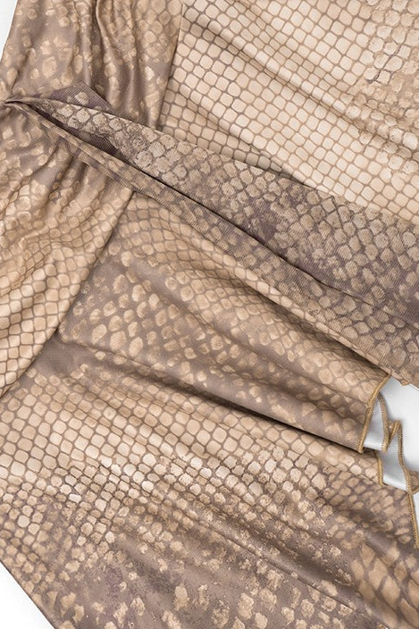 Flowy Snake Print Tie Detail Skirt Set - Image 6