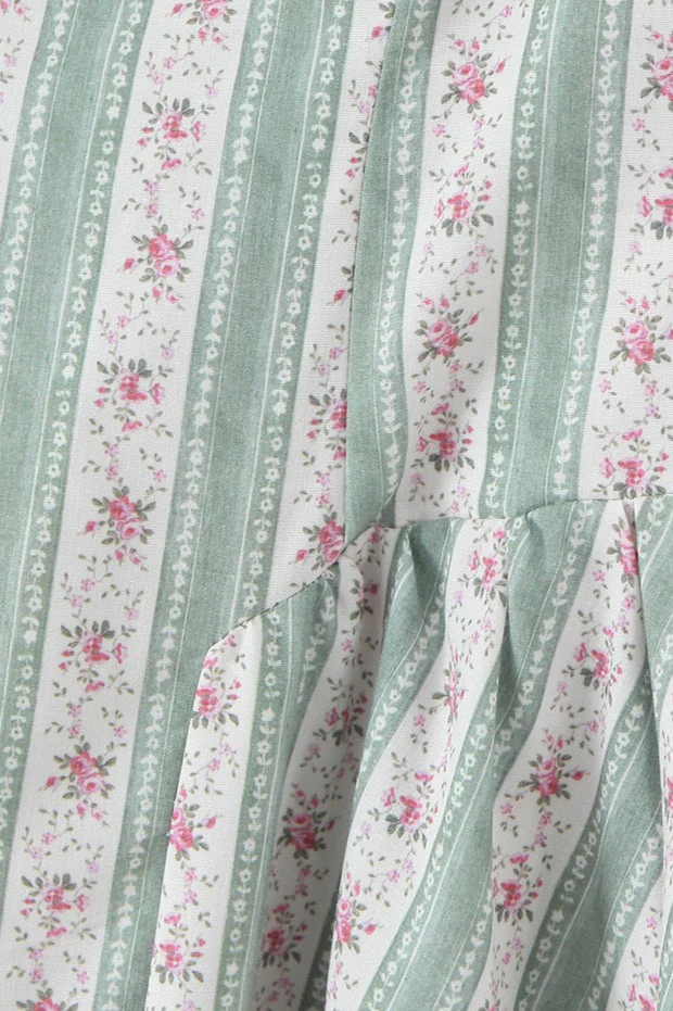 Fresh Floral Striped Cami Midi Dress - Image 5
