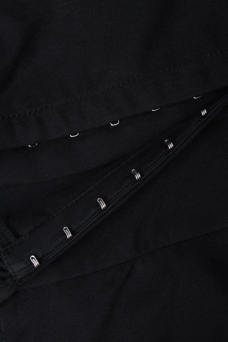 Lapel Button Open Solid Blouse - Image 4