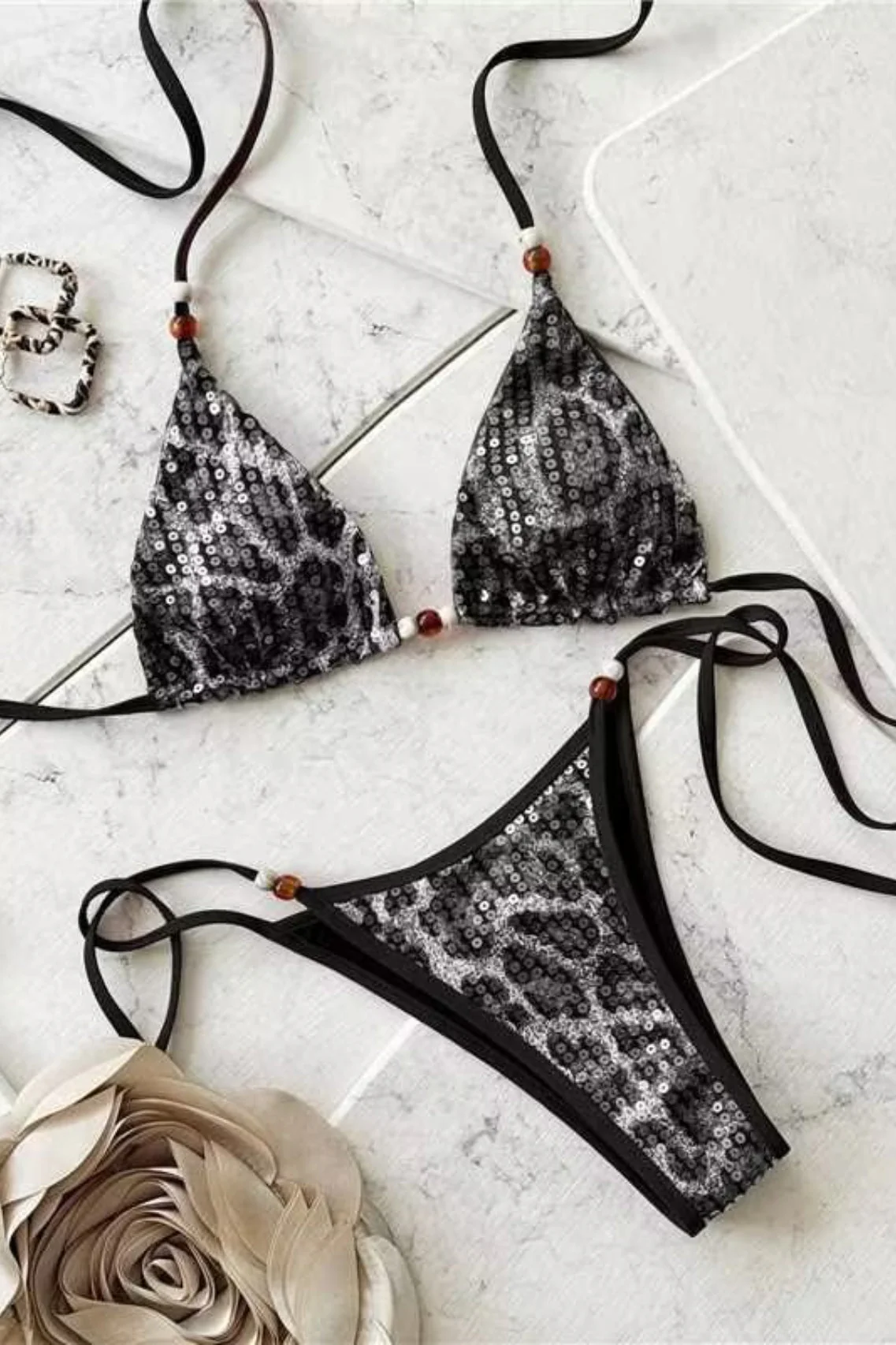 Leopard Print Sexy Beach Two Piece Swim Set - Image 8
