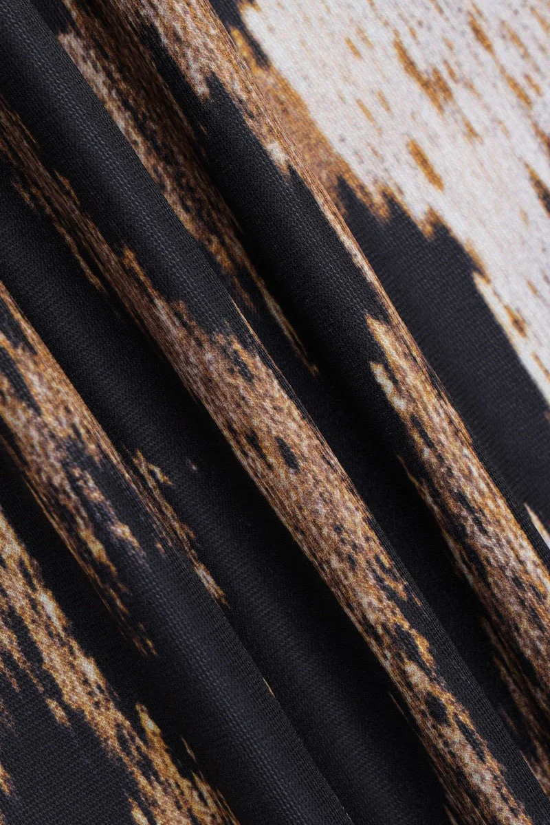 Leopard Print Split Halter Slim Maxi Dress - Image 6