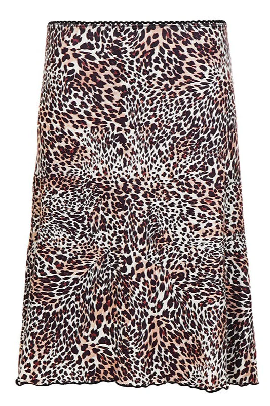 Low Waist Leopard Mesh Midi Skirt - Image 6