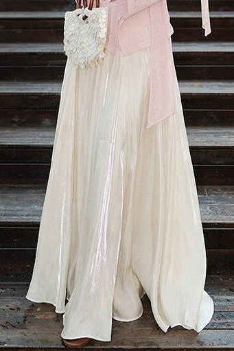 Mermaid Shiny Acetate Like Maxi Skirt - Image 7