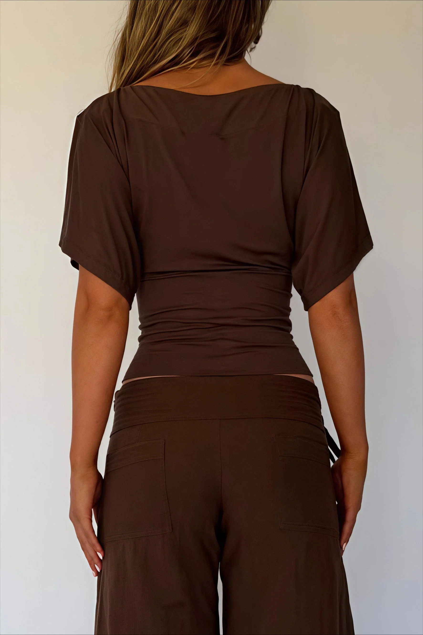 One Shoulder Cropped Fitted Blouse - Image 8