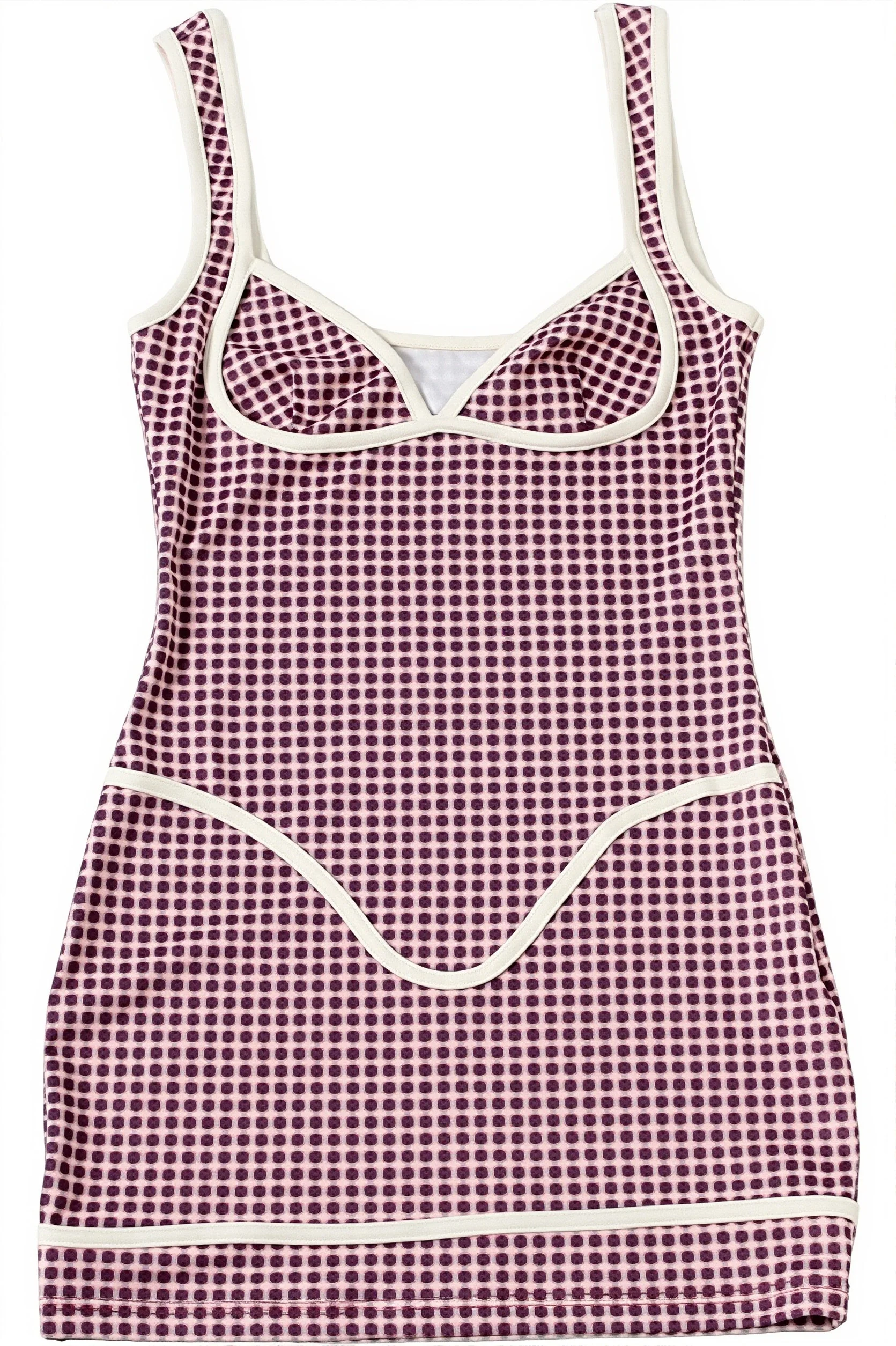 Plaid Patchwork Contrast Cami Mini Dress - Image 6