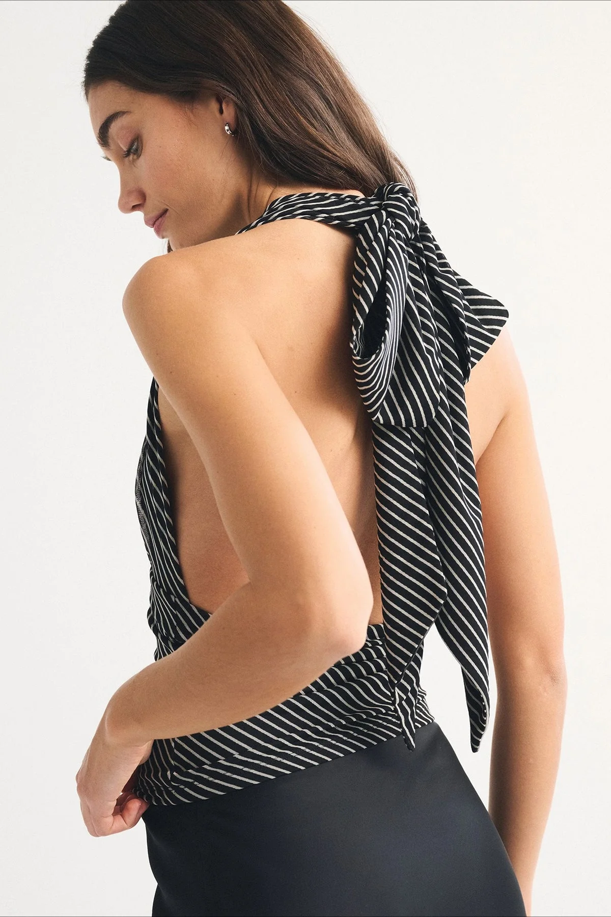 Polka Dot Multiway Tie Mesh Halter Top - Image 18