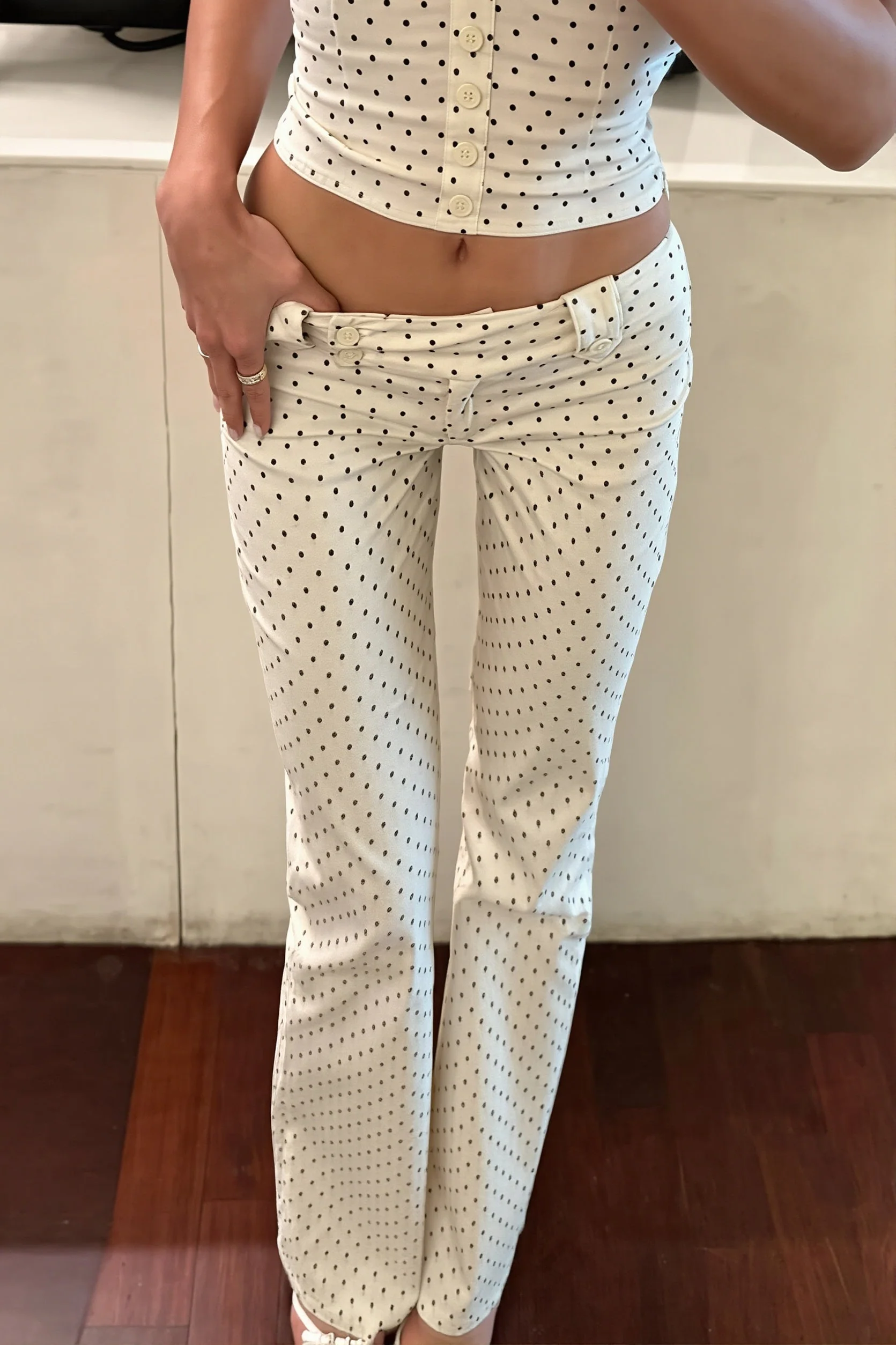 Polka Dot Tube Button Two Piece Set - Image 6