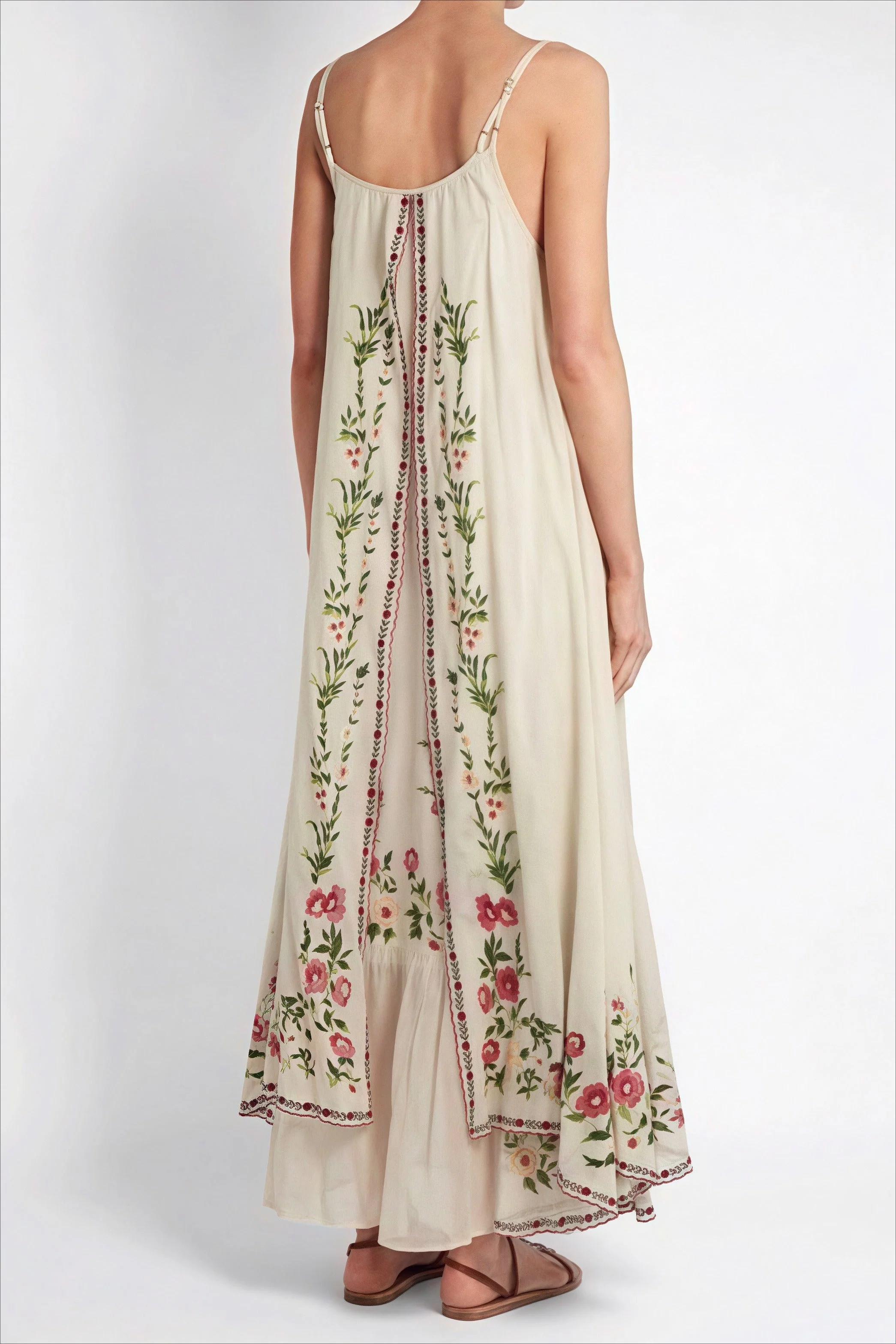 Print Tube Cami Flowy Hem Maxi Dress - Image 3