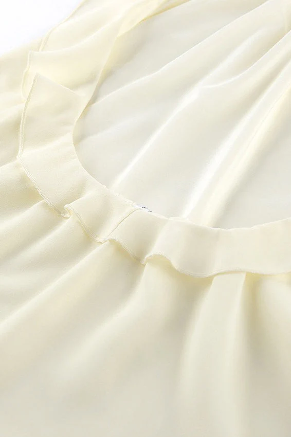 Ruffle Backless Chiffon Halter Top - Image 7