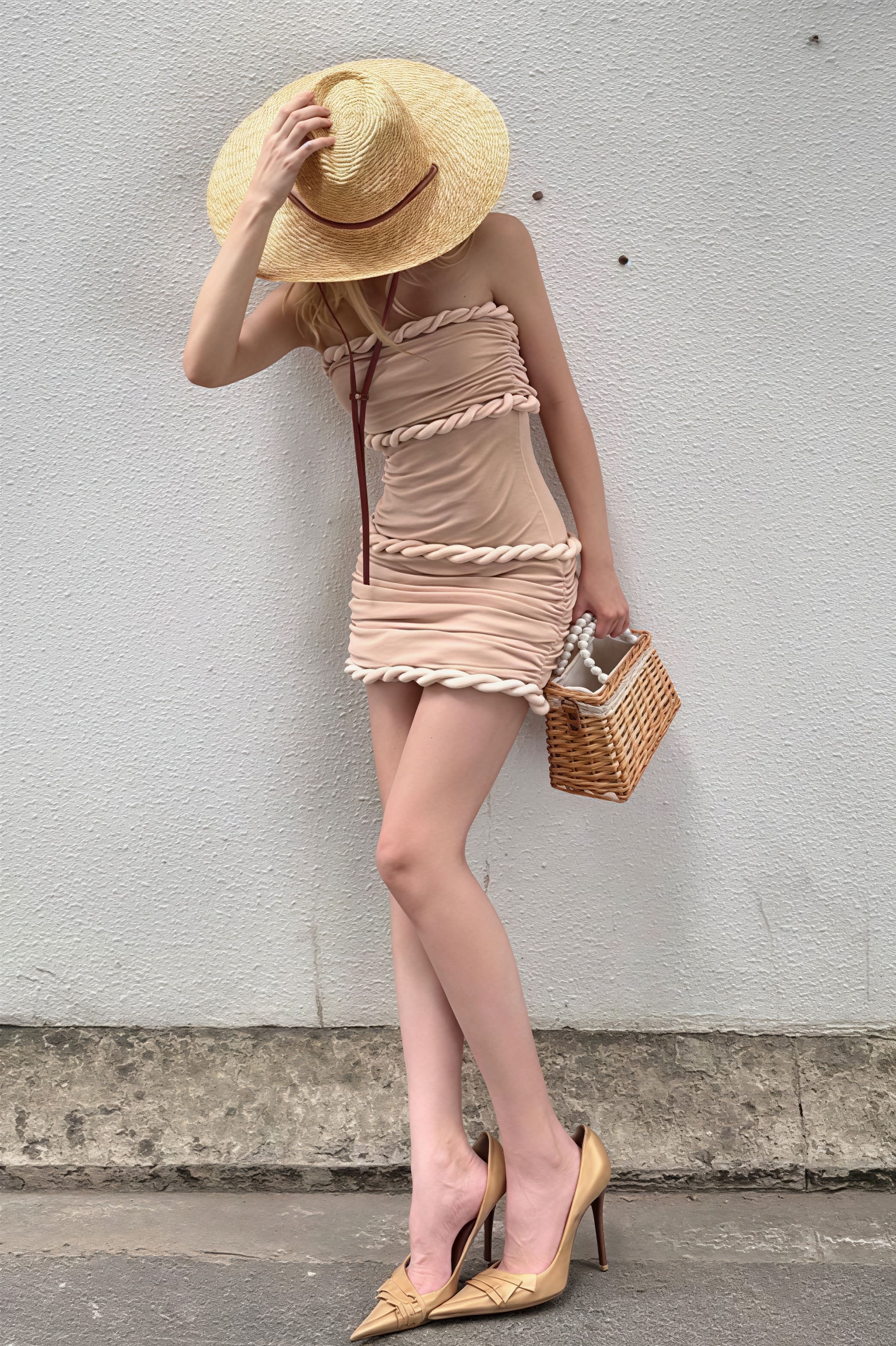 Ruffle Ruched Waist Bodycon Mini Dress - Image 5