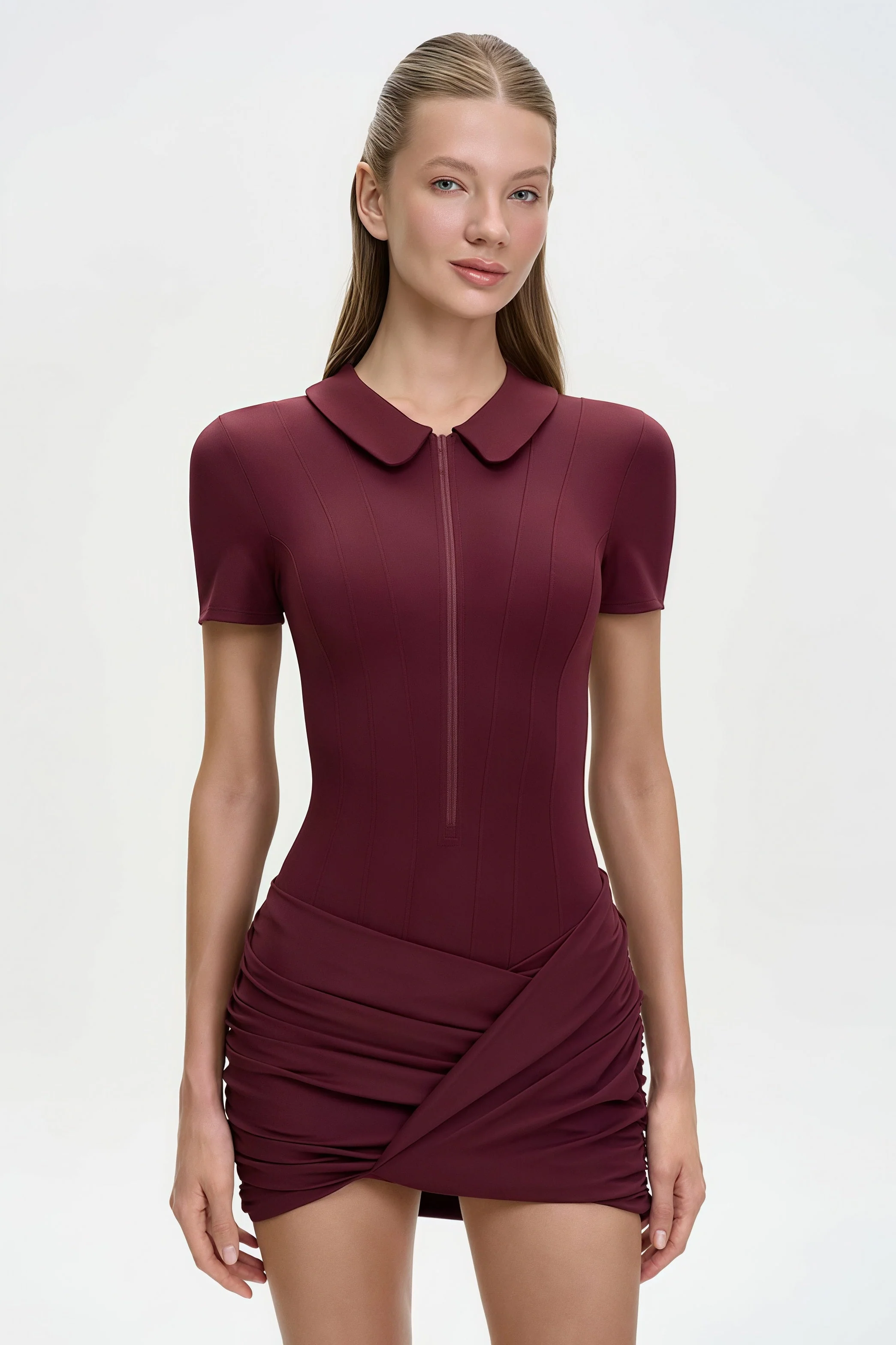 Sexy Pure & Sexy Slim Fit Bodycon Skirted Bodysuit Short Mini Dress - Image 10