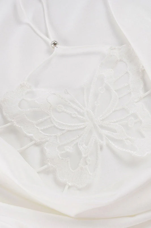 Solid Color Bow Tie Backless T‑shirt - Image 6