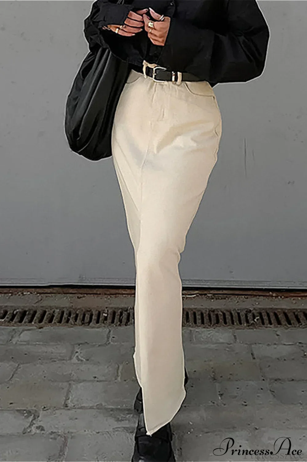 Split High Waist Slim Maxi Skirt - Image 2