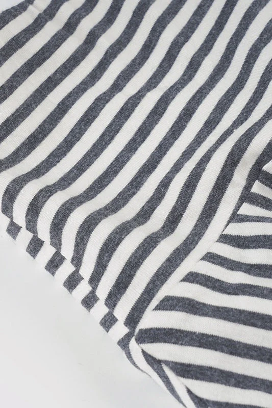 Stretchy Striped Irregular Mini Skirt - Image 5