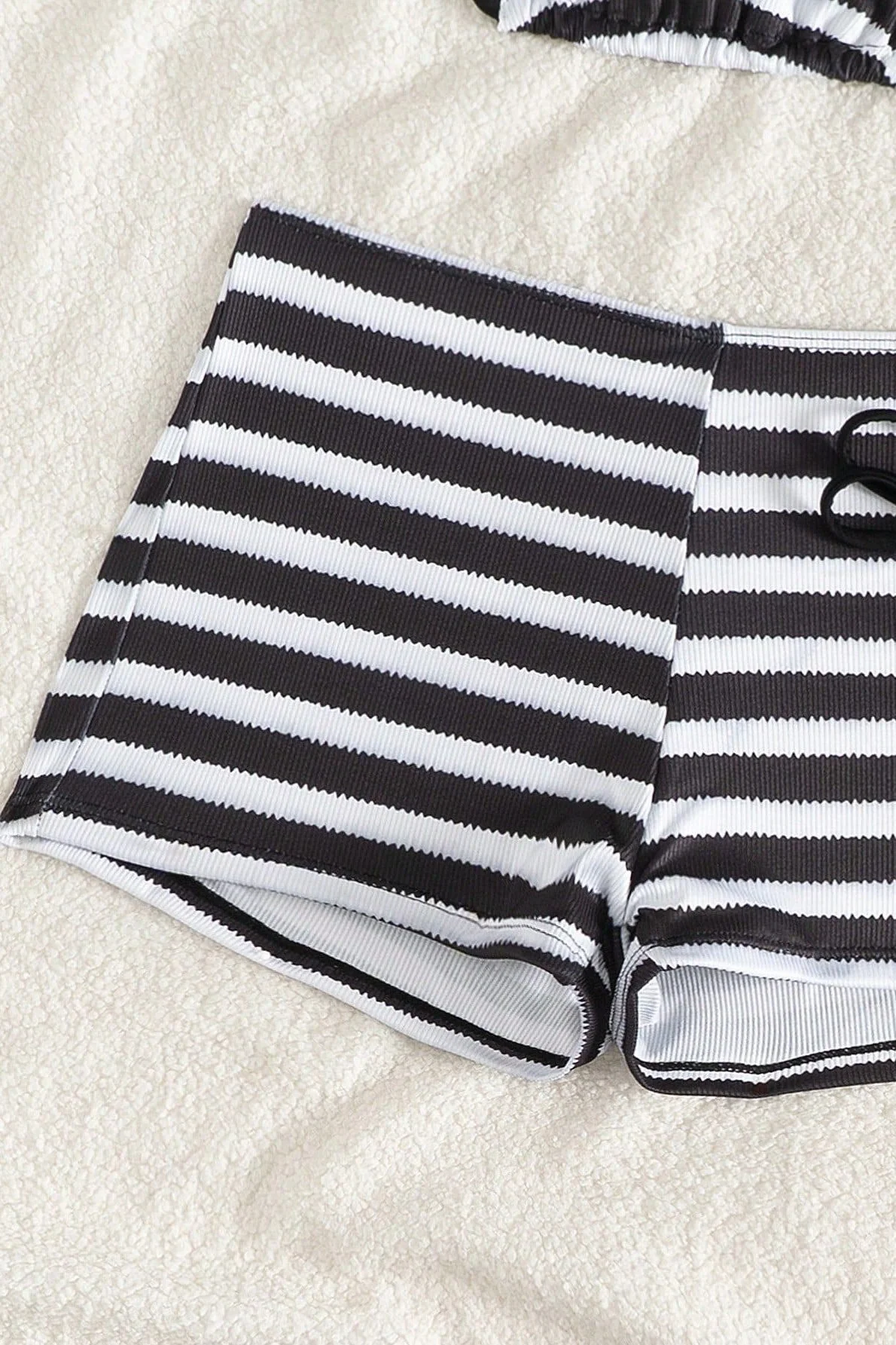 Striped Fitted Boy Short Three Piece Swim Set - Image 4