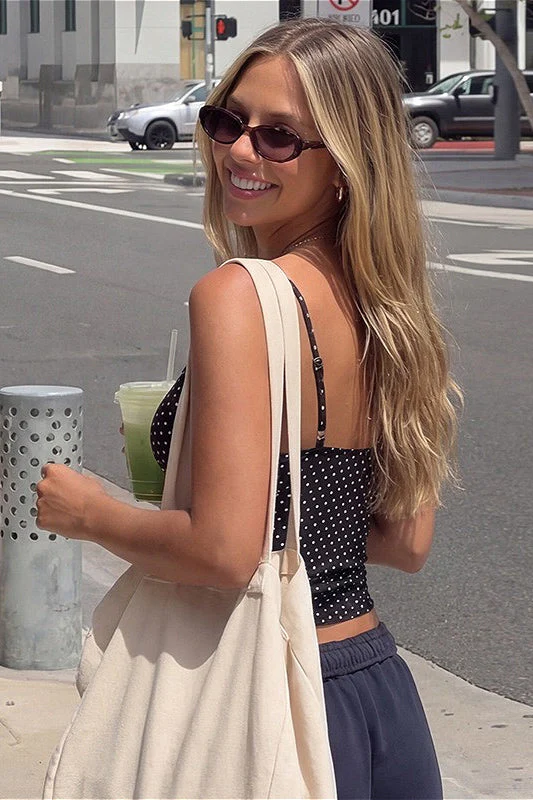 Sweet Polka Dot Bow Slim Cami Top - Image 7