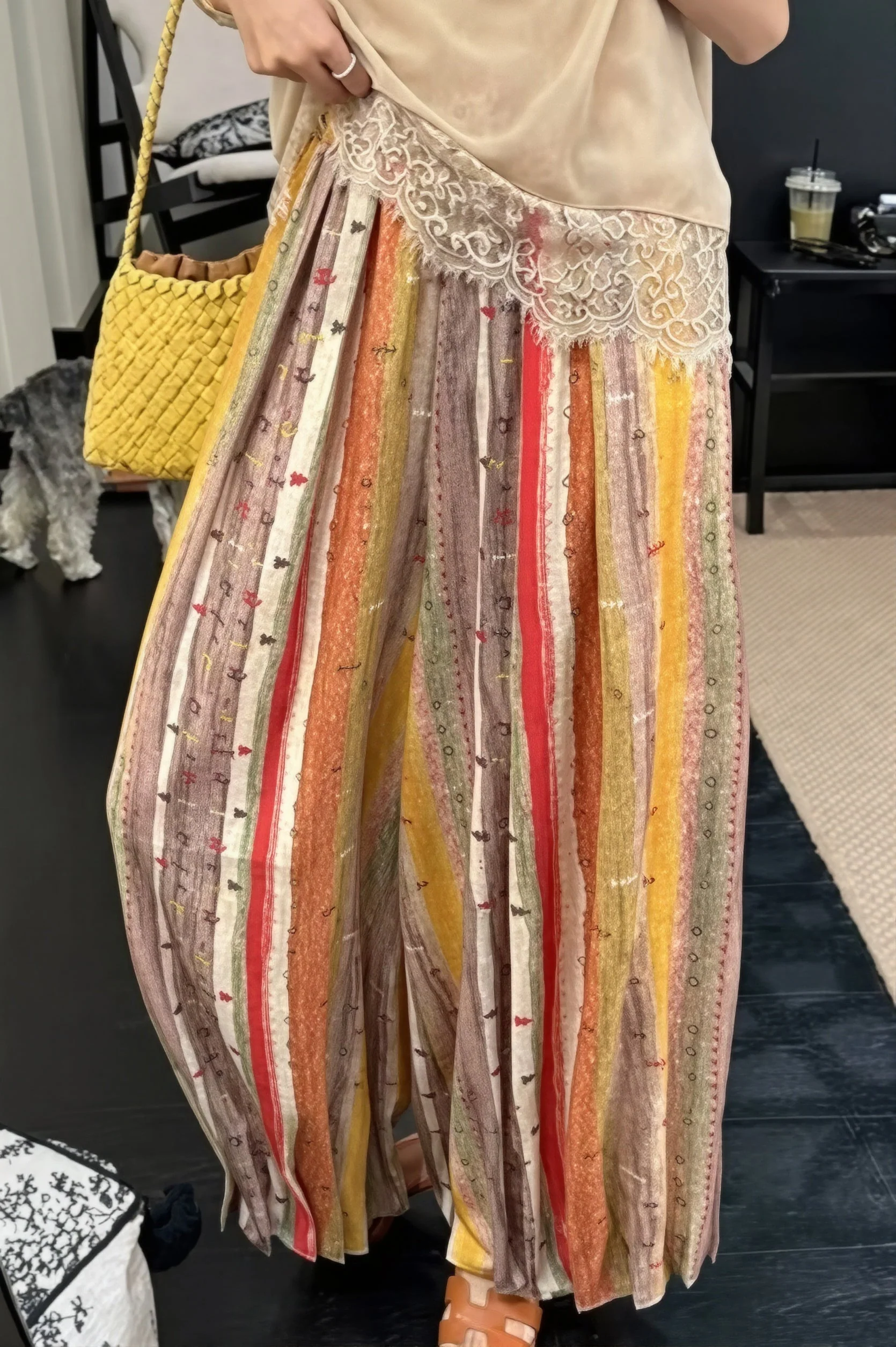 Vacation Casual Rainbow Pumpkin Pants