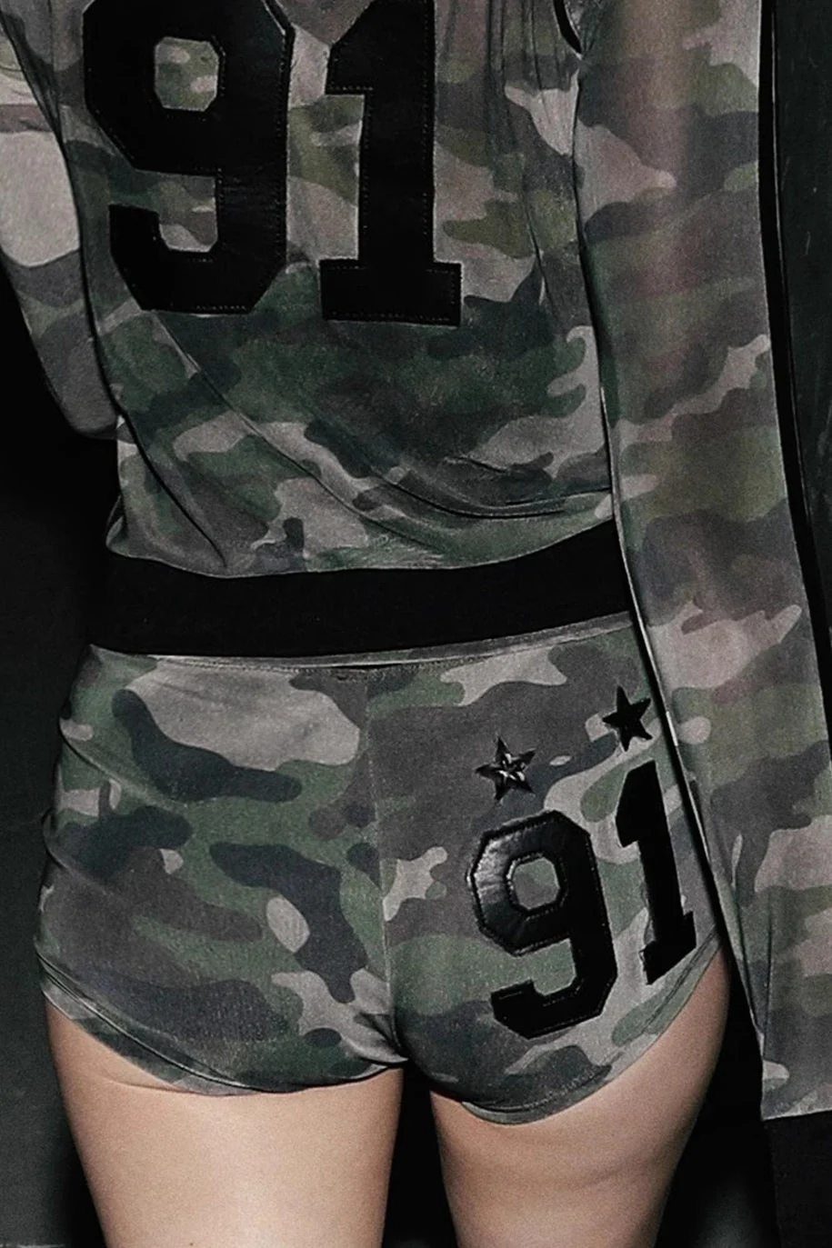 Vintage Casual Print Slim Fit Hot Shorts - Image 3