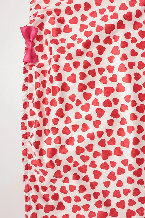 Vintage Tube Heart Print Split Midi Dress - Image 5