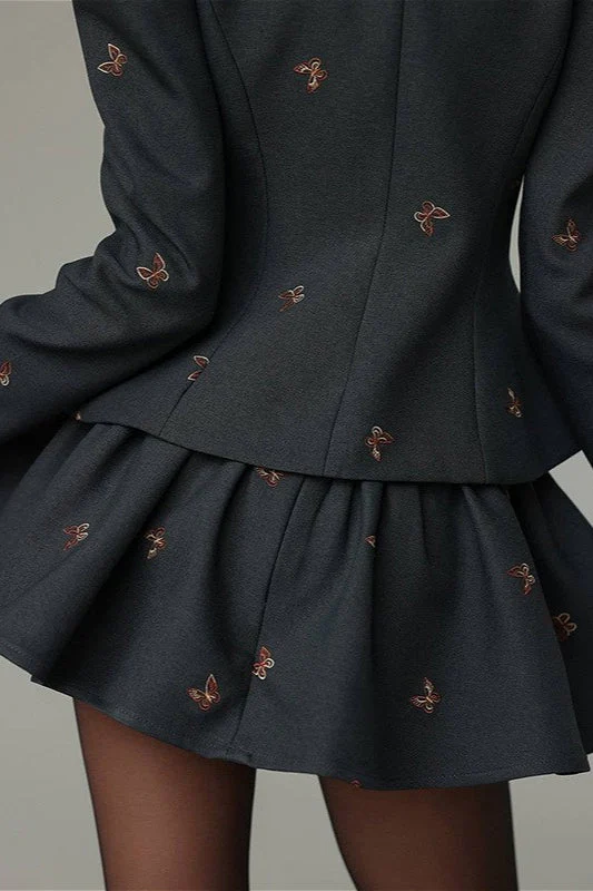 Vintage Colorblock Tweed Jacket and Skirt Set - Image 4