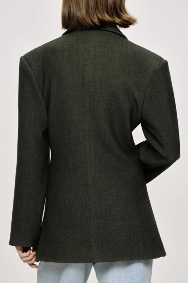 Vintage Double Lapel Loose Fit Blazer - Image 6