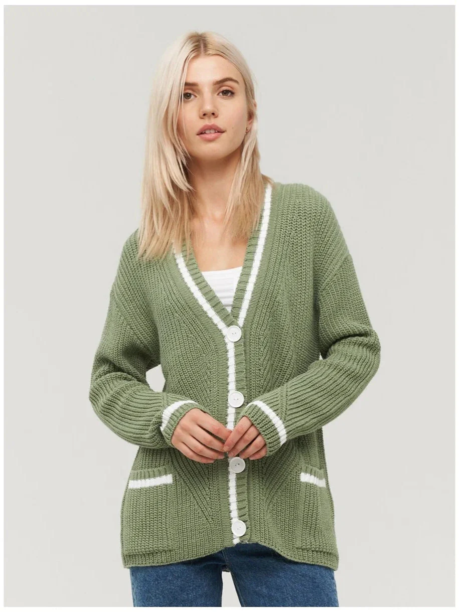 Colorblock Knit Cardigan - Image 11
