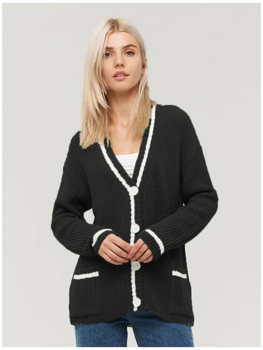 Colorblock Knit Cardigan - Image 14