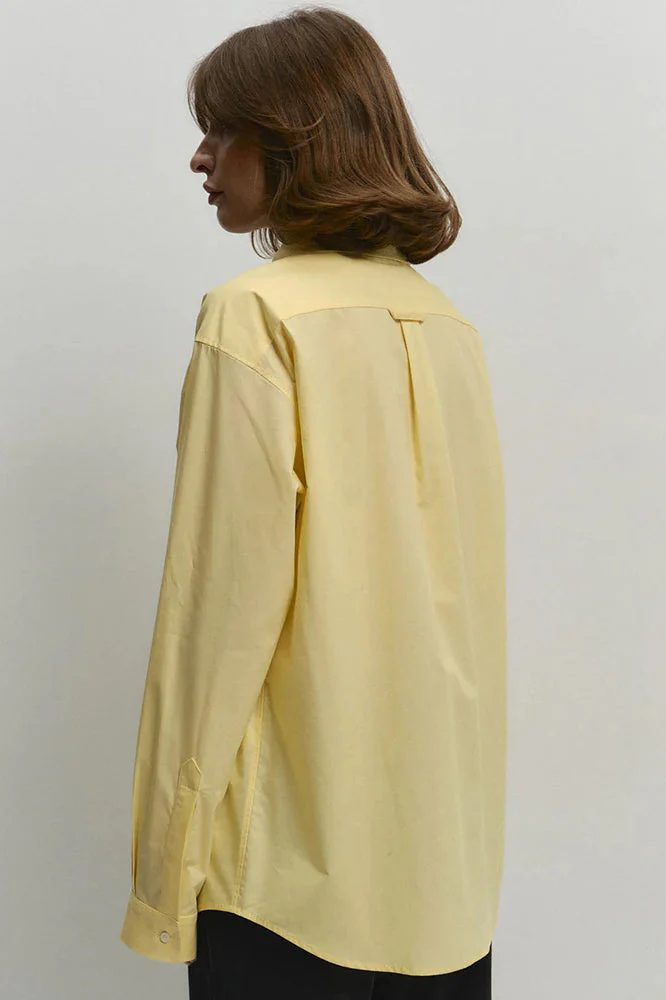 Yellow Cotton Button-Up Blouse - Image 3