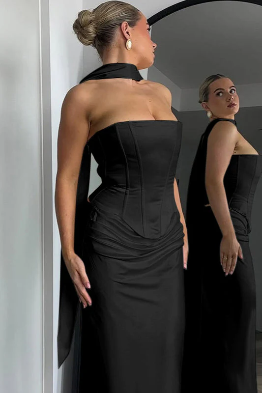 Slimming Square Neck Waist-Cinched Party Dress - Image 4