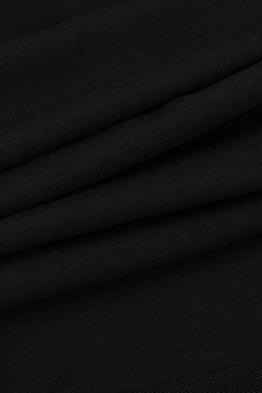 Mesh Panel Strapless Sheer Bodycon Party Dress - Image 4