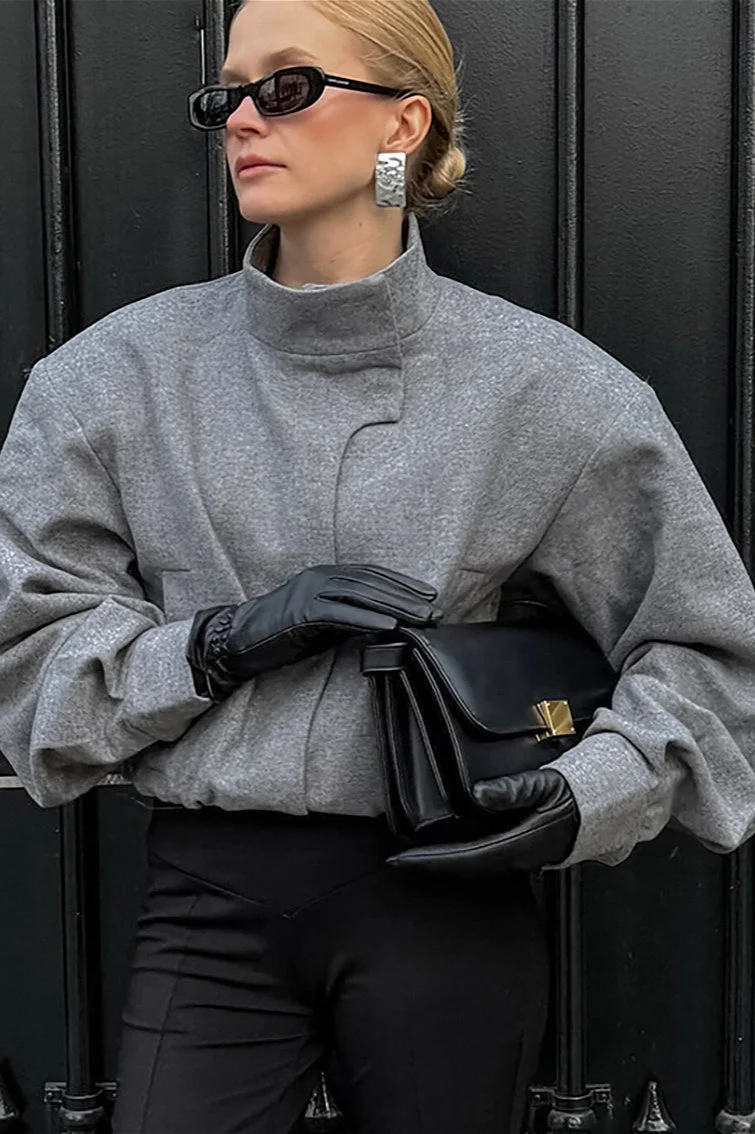 Fashion Short Wool Blend Coat
