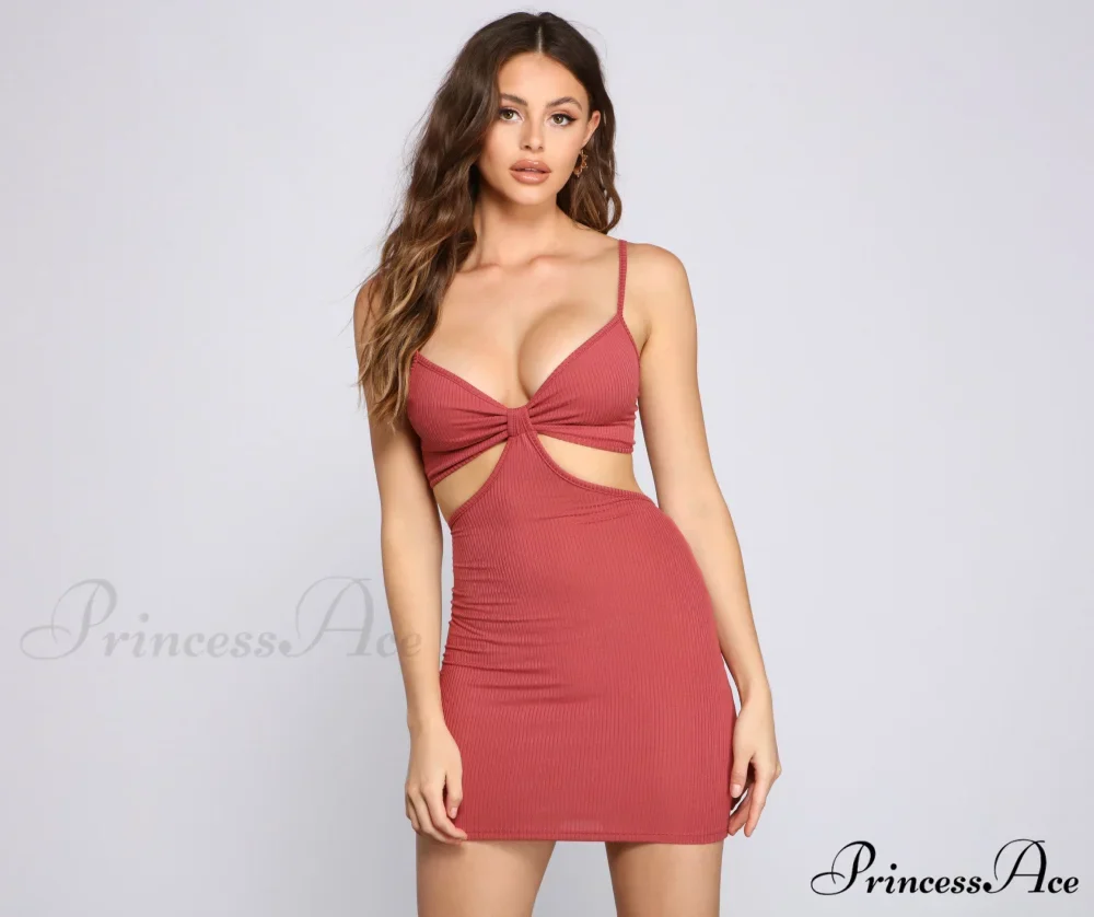 Absolute Bombshell Stylish Cutout Mini Dress