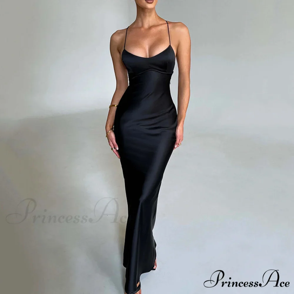 Emilia Draped Stylish Satin Gown - Image 4