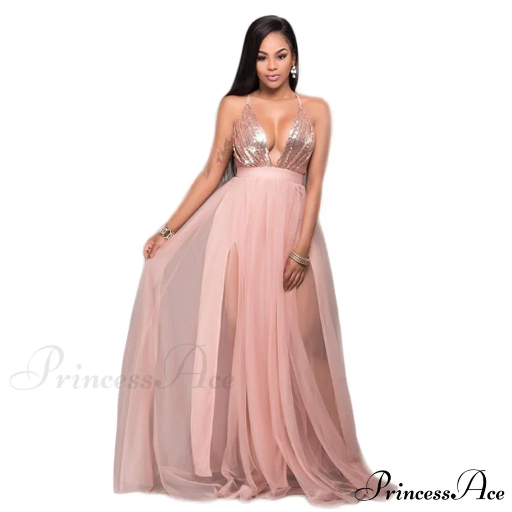 Saylor Formal Double Charming Slit Tulle Dress - Image 2