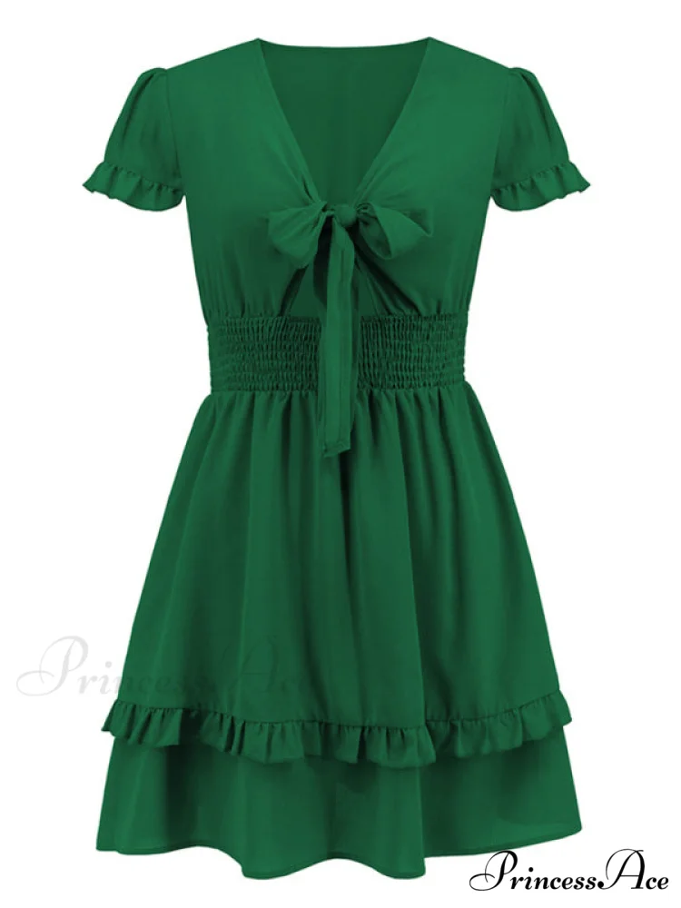 Front Color Mini Crepe Tie for Solid Gown Women - Image 16