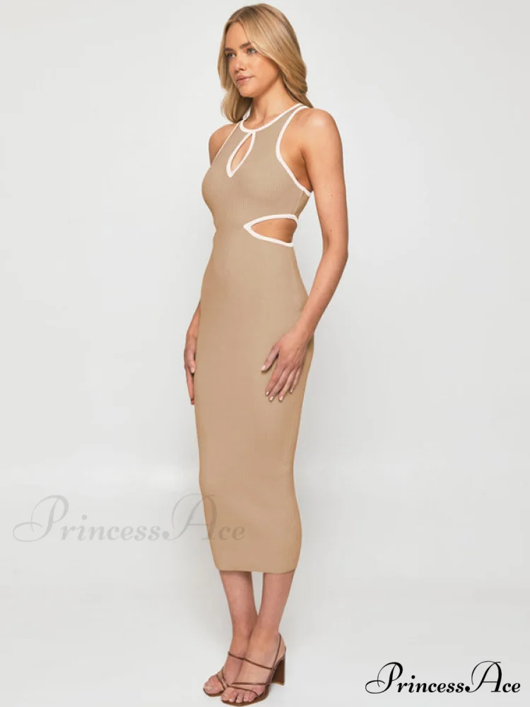 for Gown Figure-hugging Cutouts Midi Women - Image 10